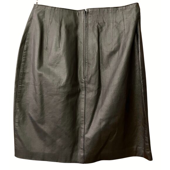 Bagatelle brown leather pencil mini skirt - Picture 2 of 10